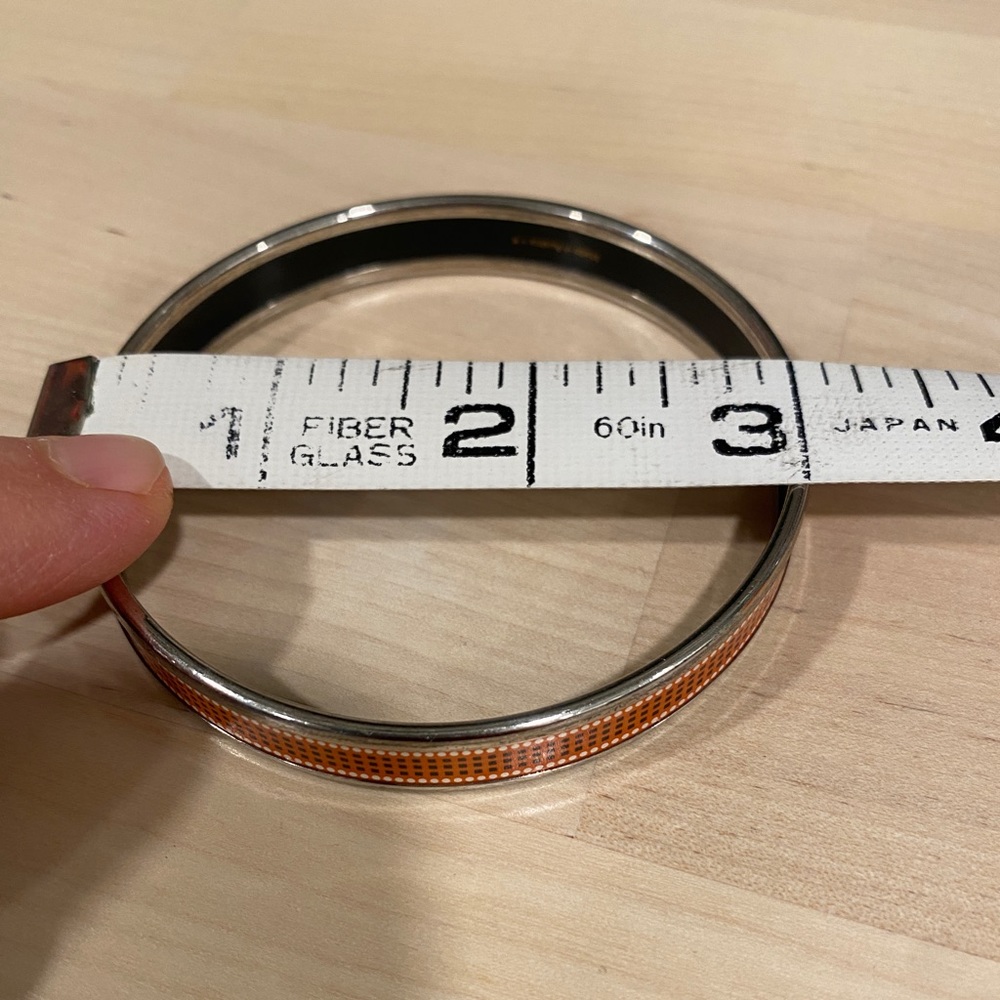 Authentic Hermes Narrow Enamel Bangle Bracelet - Picture 11 of 11